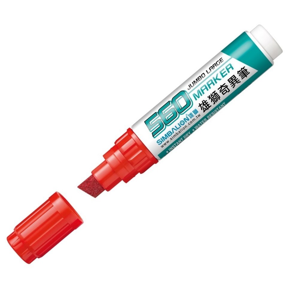 枕頭山 SIMBALION 雄獅 560 12.0 8色 斜頭 奇異筆 麥克筆 油性筆-細節圖3