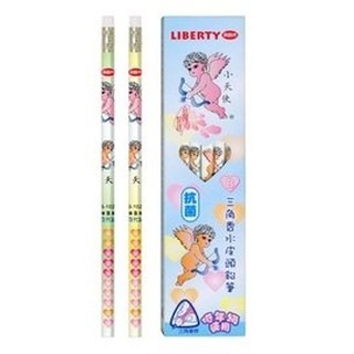 枕頭山 LIBERTY 利百代 CB-102 B 小天使 抗菌 三角 香水 皮頭 鉛筆 12F