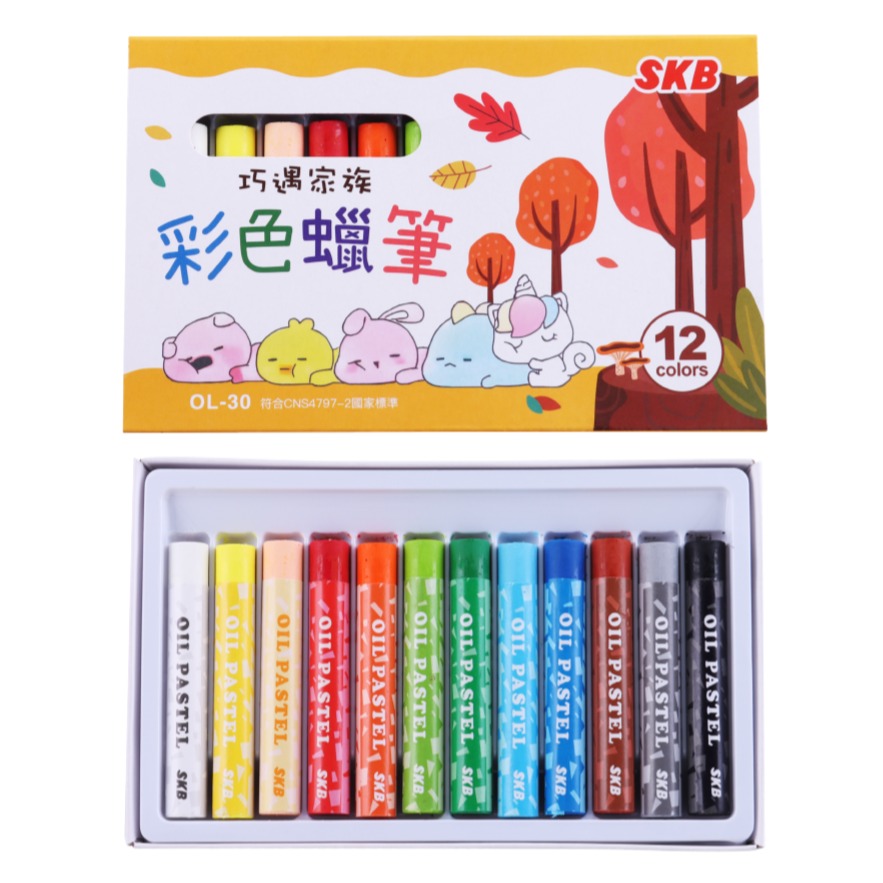 12色彩色蠟筆