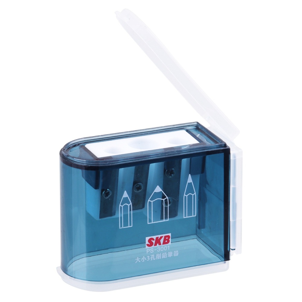 枕頭山 SKB PS-3001 三孔 削鉛筆器 學齡鉛筆 粗桿 細桿 三角桿 六角桿 圓桿 削筆器 削筆機-細節圖2