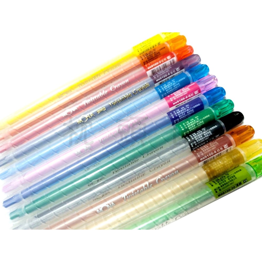 枕頭山 MONA MN9100 旋轉 蠟筆 旋轉蠟筆 劃重點 做記號 標示 註記-細節圖5