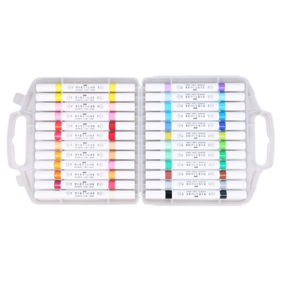 枕頭山 SKB AC 12色 24色 36色 雙色 雙頭 壓克力 彩繪筆 彩色筆 畫筆-規格圖9