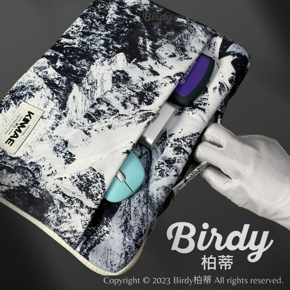 ⭐BIRDY柏蒂｜極厚360度防撞手提筆電包 Mac抗震冷冽雪山12吋13吋內膽包 14吋15吋迷彩防潑水電腦包-細節圖4