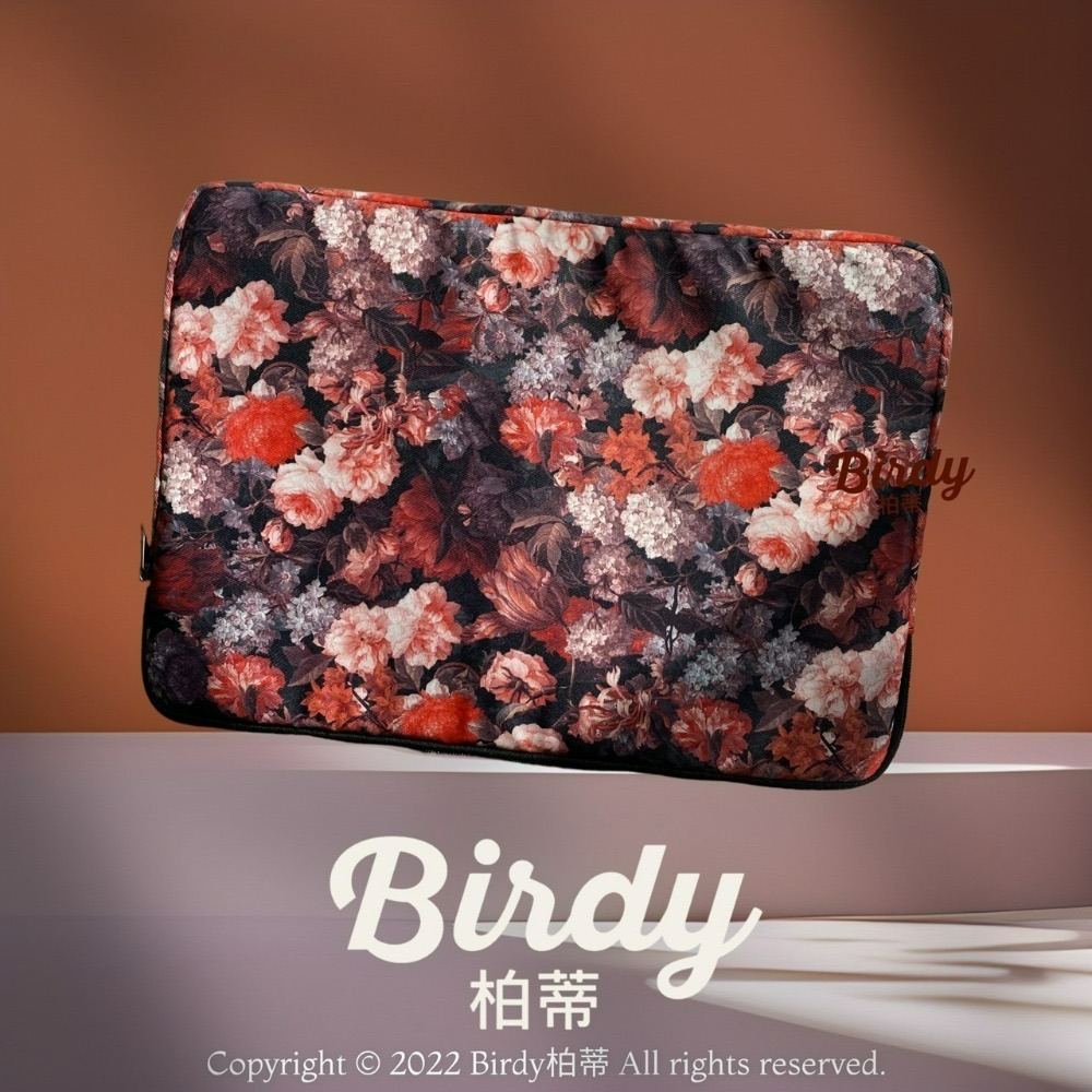 ⭐BIRDY柏蒂｜復古玫瑰防潑水筆電包 11吋12吋13吋14寸15寸 IPad平板包 16吋內膽包 碎花筆電保護套-細節圖2