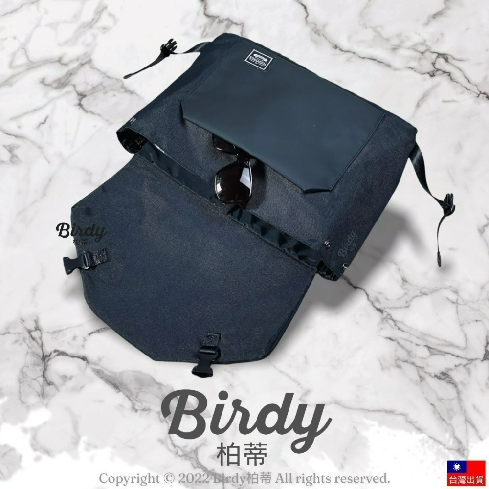 ⭐BIRDY柏蒂｜輕量款13吋14吋日系筆電包 大容量郵差包 微霧黑斜背包 筆電肩背包 輕量款單肩包 側背包 電腦包-細節圖5