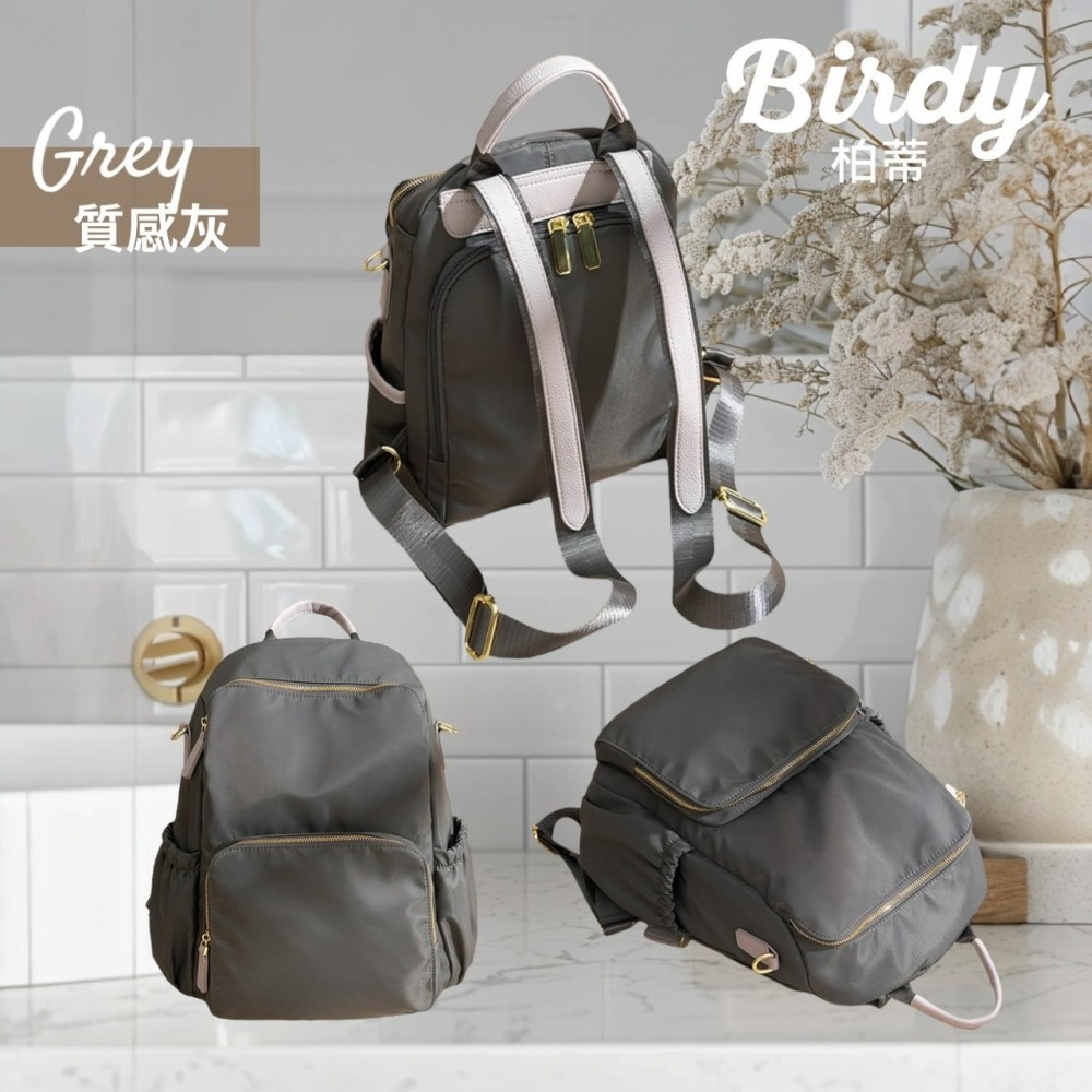 台灣現貨｜3way防潑水厚磅尼龍防盜後背包 多夾層 後背開口 大容量出國包 旅行背包 女生背包 小背包 肩背包 通勤包-細節圖4