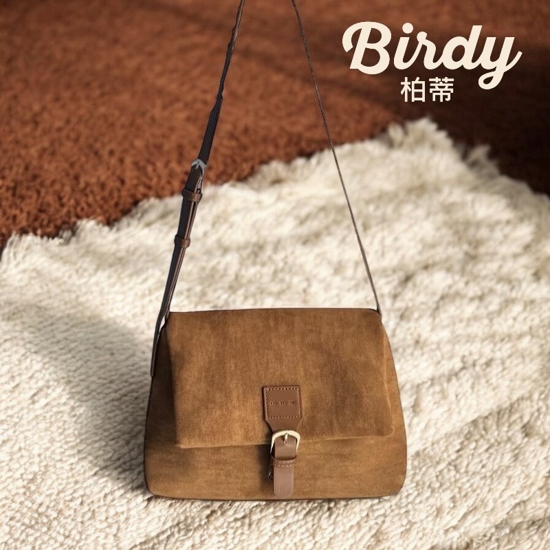 台灣現貨｜經典麂皮風肩背包 個性復古側背包 通勤包 托特包 女斜背包 掀蓋包 單肩包 絨毛包麂皮包-細節圖2