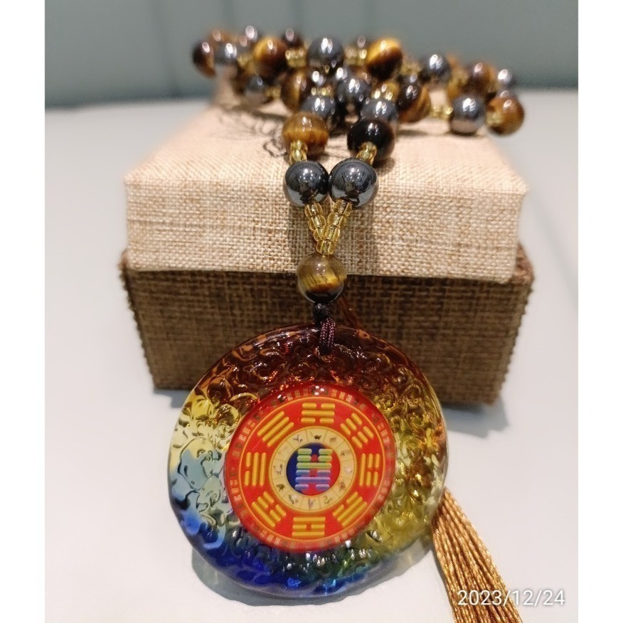 【大得志能量館】『地山謙+雷水解雙面卦能量項鍊』琉璃內崁量子晶片 升級款-細節圖5