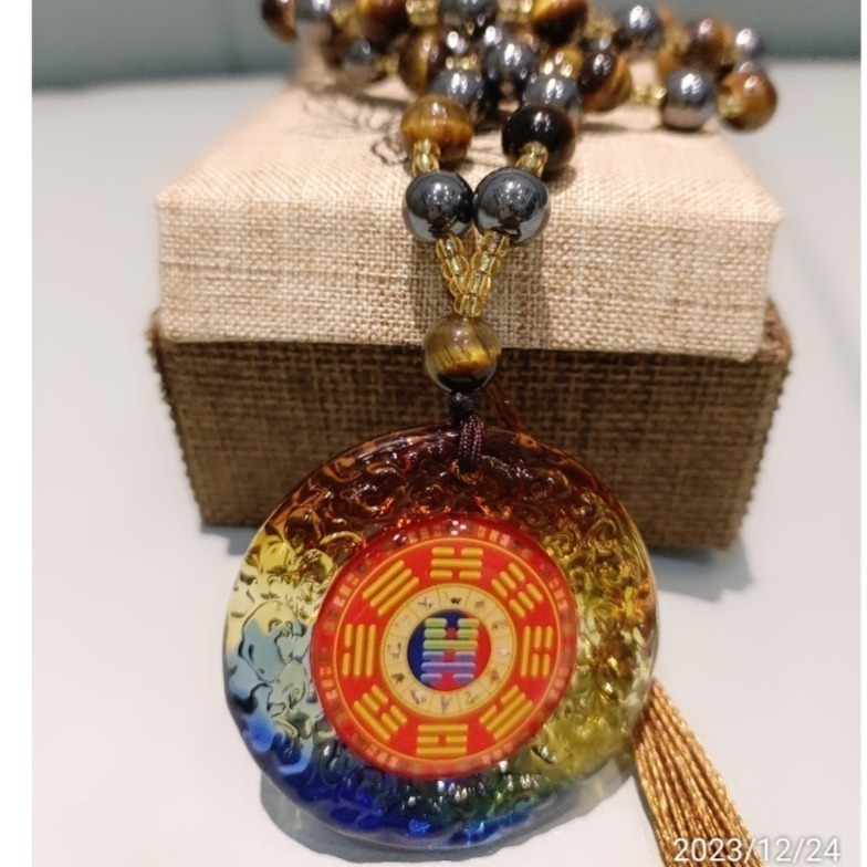 【大得志能量館】『地山謙+雷水解雙面卦能量項鍊』琉璃內崁量子晶片 升級款-細節圖6