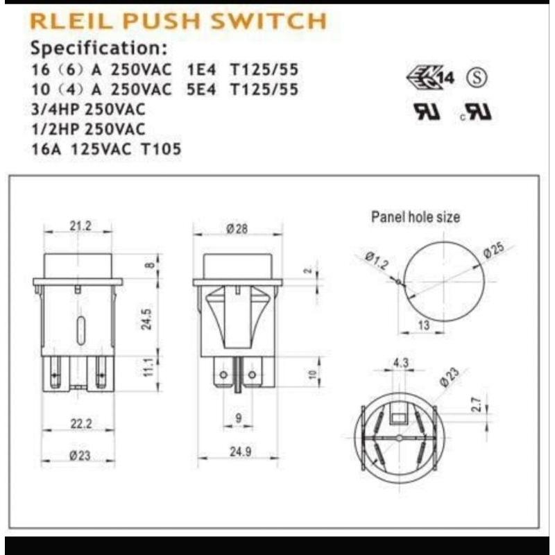 RLEIL 按鈕開關 適用士邦攪拌機開關按鈕-細節圖2