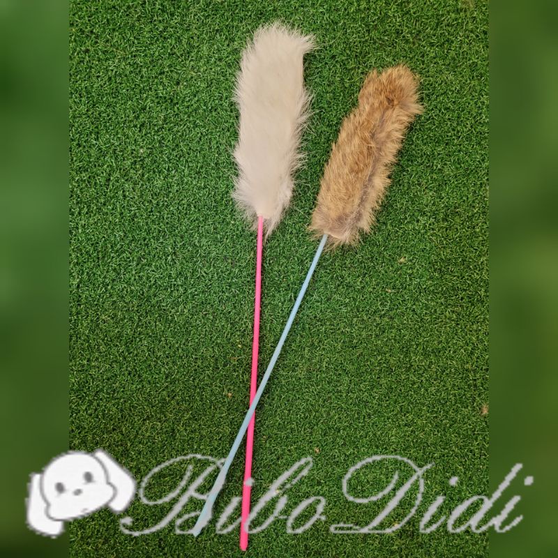 毛球寵物 BaoLin 快樂貓 兔毛逗貓棒-細節圖2