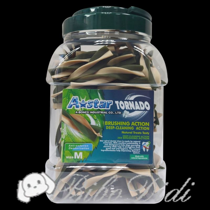 毛球寵物【A-Star】買一送二 宅配免運 漩力淨潔牙棒 S號 M號 桶裝810g 薑黃 鮭魚 海藻 牛奶 犬用 潔牙骨-細節圖3