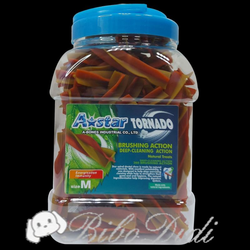 毛球寵物【A-Star】買一送二 宅配免運 漩力淨潔牙棒 S號 M號 桶裝810g 薑黃 鮭魚 海藻 牛奶 犬用 潔牙骨-細節圖6