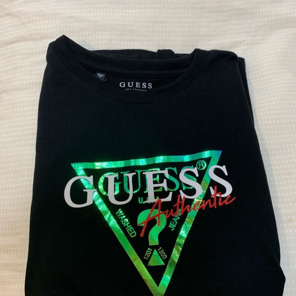 GUESS logo 光線標誌 短T上衣-細節圖2