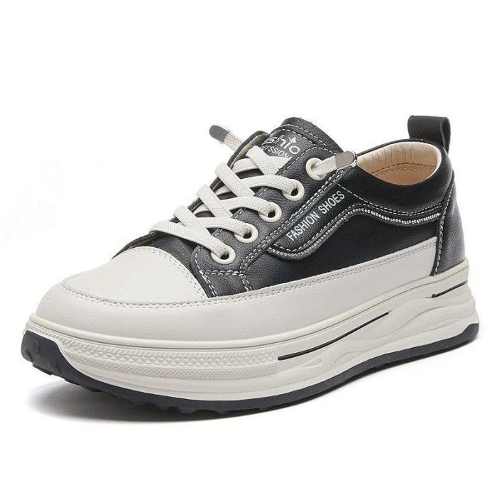 （台灣現貨！當天出貨）新款裡外真皮女鞋 厚底 頭層牛皮 真皮休閒鞋女 厚底真皮運動鞋女 真皮小白鞋女 真皮懶人鞋女-規格圖10