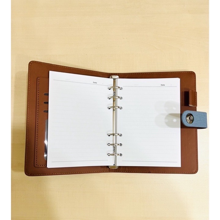 全新未拆封 仿皮革 活頁筆記本-細節圖4