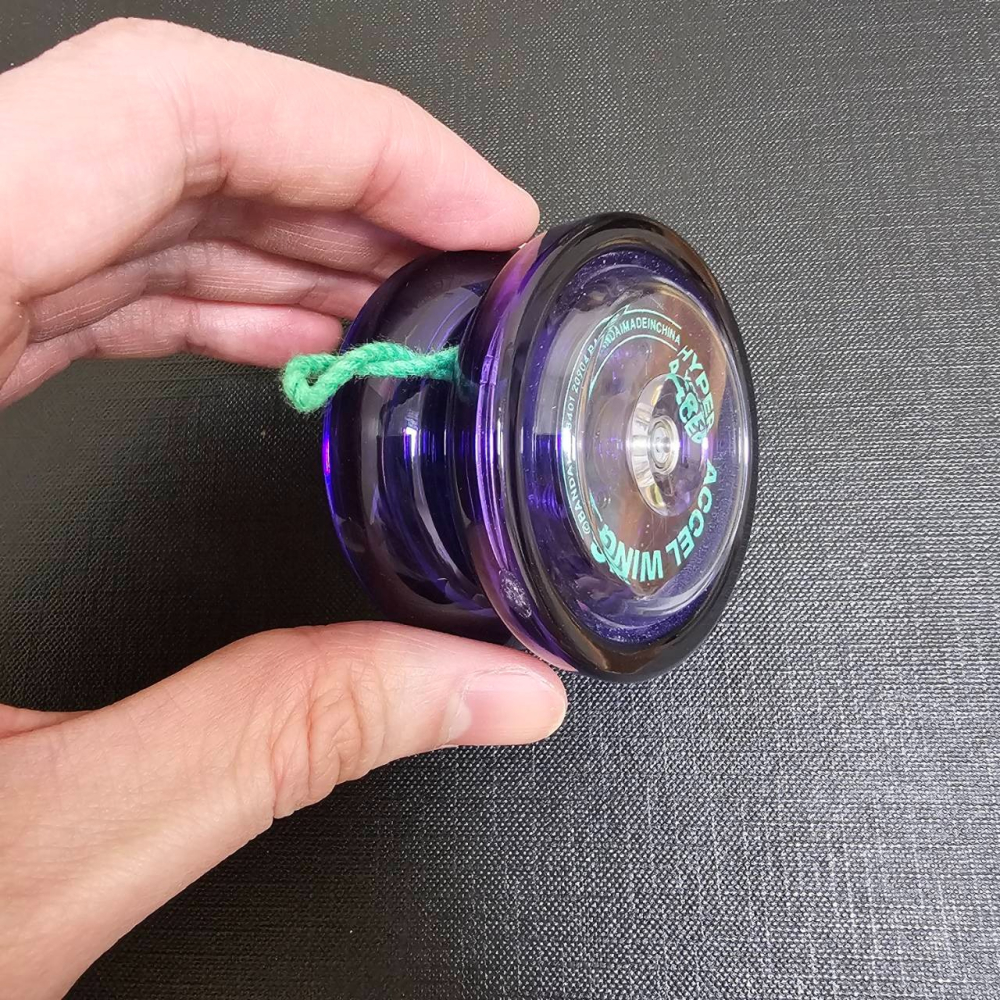 萬代 Bandai Hyper Yoyo Accel 羽翼科技紫 溜溜球 故障品-細節圖2