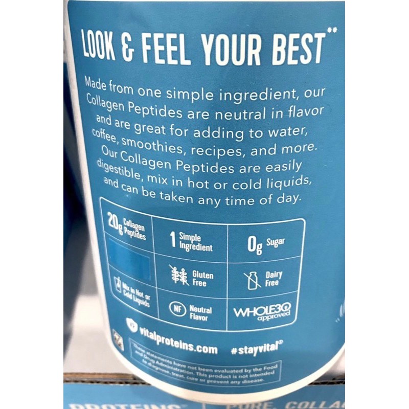 Vital Proteins 膠原蛋白粉(Collagen )680公克-細節圖4