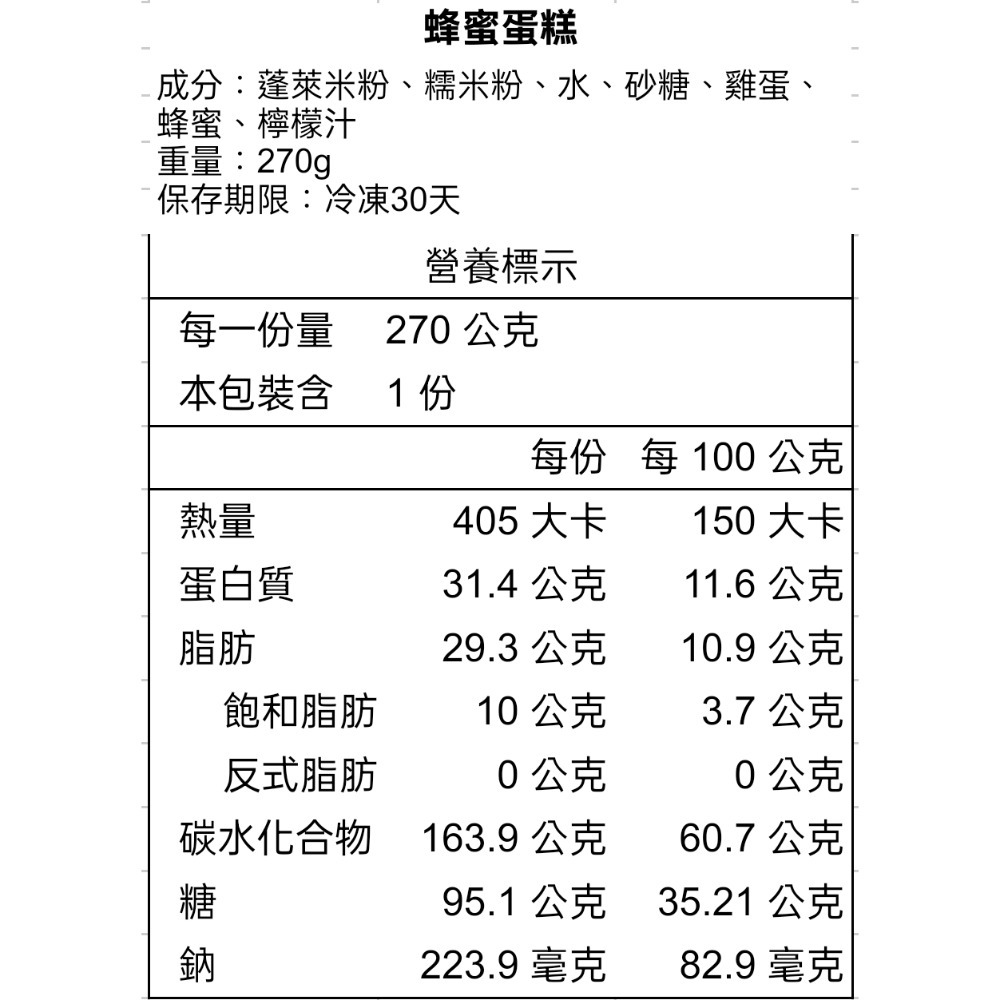 無麩質蜂蜜蛋糕-細節圖3