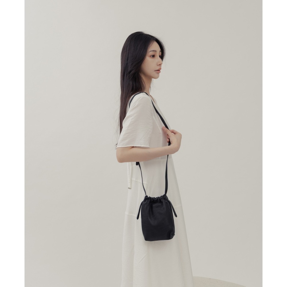 Supportingrole 慵懶俐落正式休閒真皮水桶肩斜背包-細節圖4