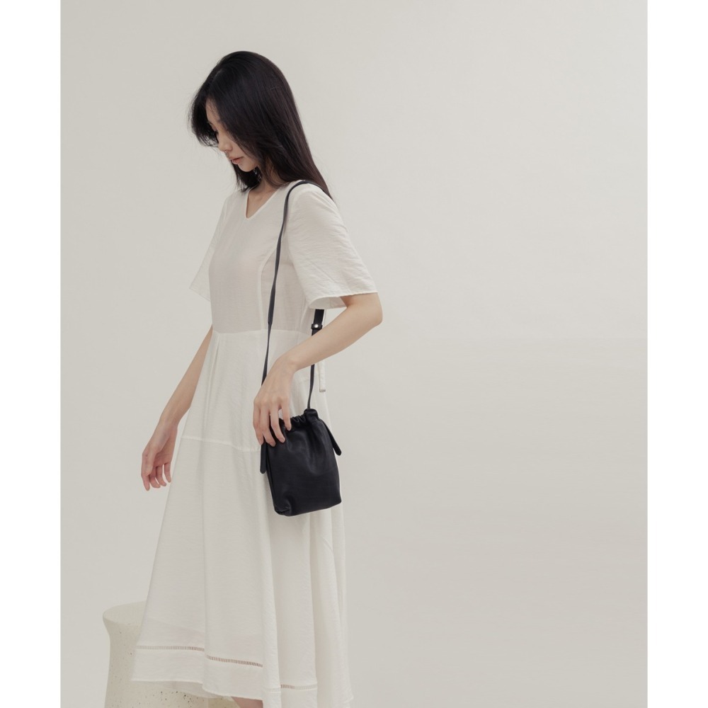 Supportingrole 慵懶俐落正式休閒真皮水桶肩斜背包-細節圖5