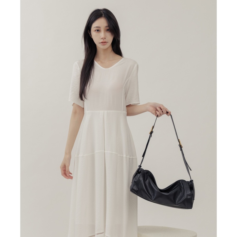 Supportingrole 慵懶格調廓型結構真皮手提肩斜背包 黑-細節圖5