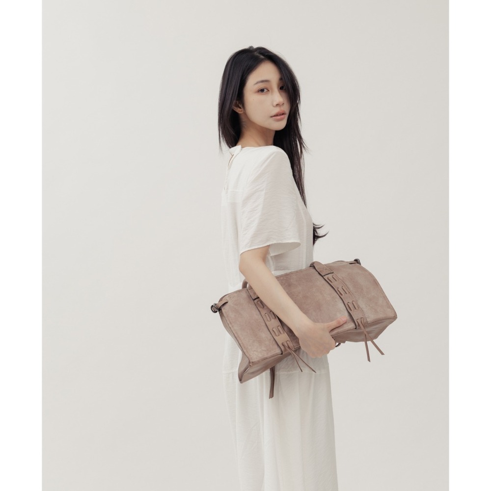 Supportingrole簡約時尚都會編織細節設計真皮肩背手提包-細節圖7