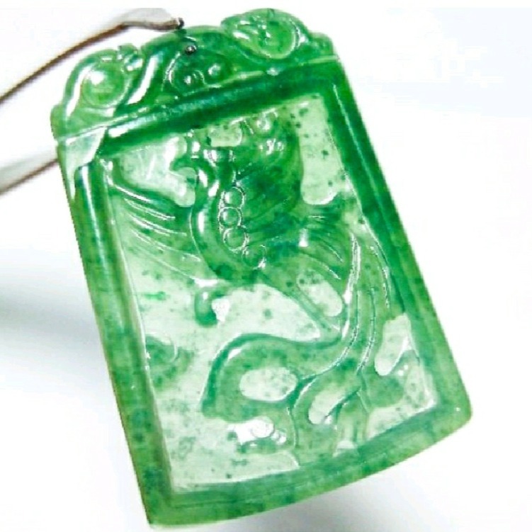 🦜天然翡翠鳳 招人緣正緣招貴人助事業開運擋煞 父親節情人節母親節慶生日送禮訂婚結婚 玉鳳凰項鍊吊墜鎖骨墜小滴溜耳環耳墜-細節圖2