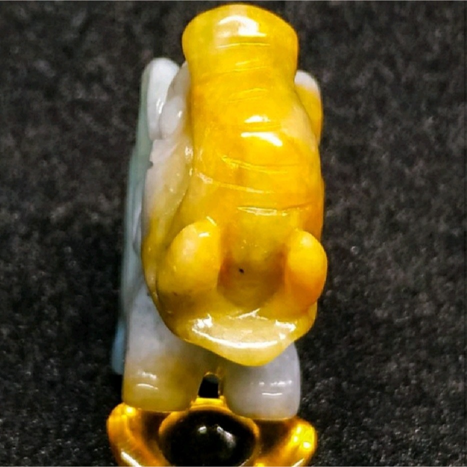 天然翡翠象 招財吉祥如意太平長壽 情人節父親節母親節慶生日送禮定情紀念 翡翠大象玉象項鍊吊墜鎖骨墜小滴溜隨意扣耳環耳墜-細節圖5