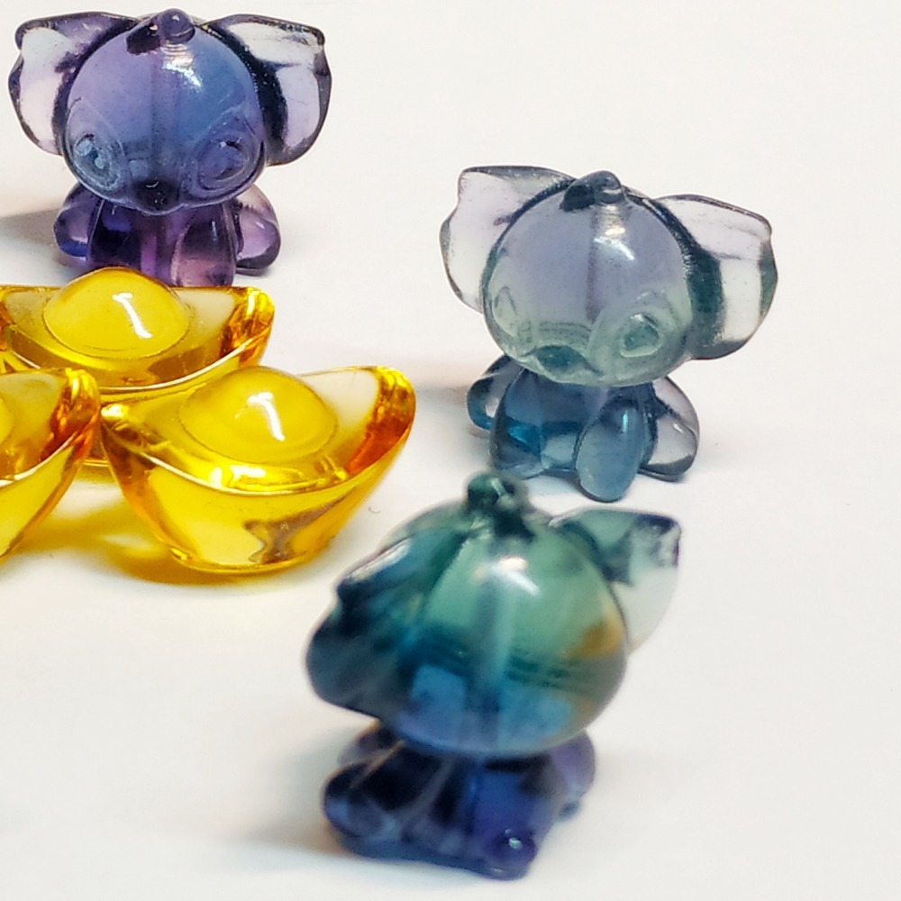 ⚡天然螢石史迪奇 淨化智慧招人緣 情人節母親節兒童節慶生日送禮 史迪奇手鏈手串手排耳環耳墜項鍊吊墜子鎖骨墜小滴溜隨意扣-細節圖2