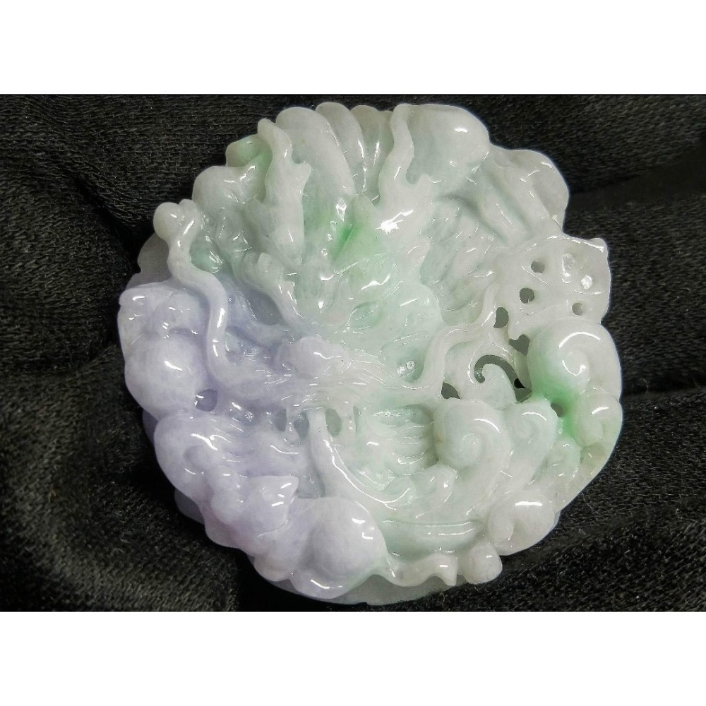 🐉天然翡翠子辰牌 望子成龍生意興隆招財進寶子孫滿堂 情人節母親節父親節慶生日送禮成人紀念收藏 玉龍鼠項鍊吊墜玉牌玉墜玉-細節圖3