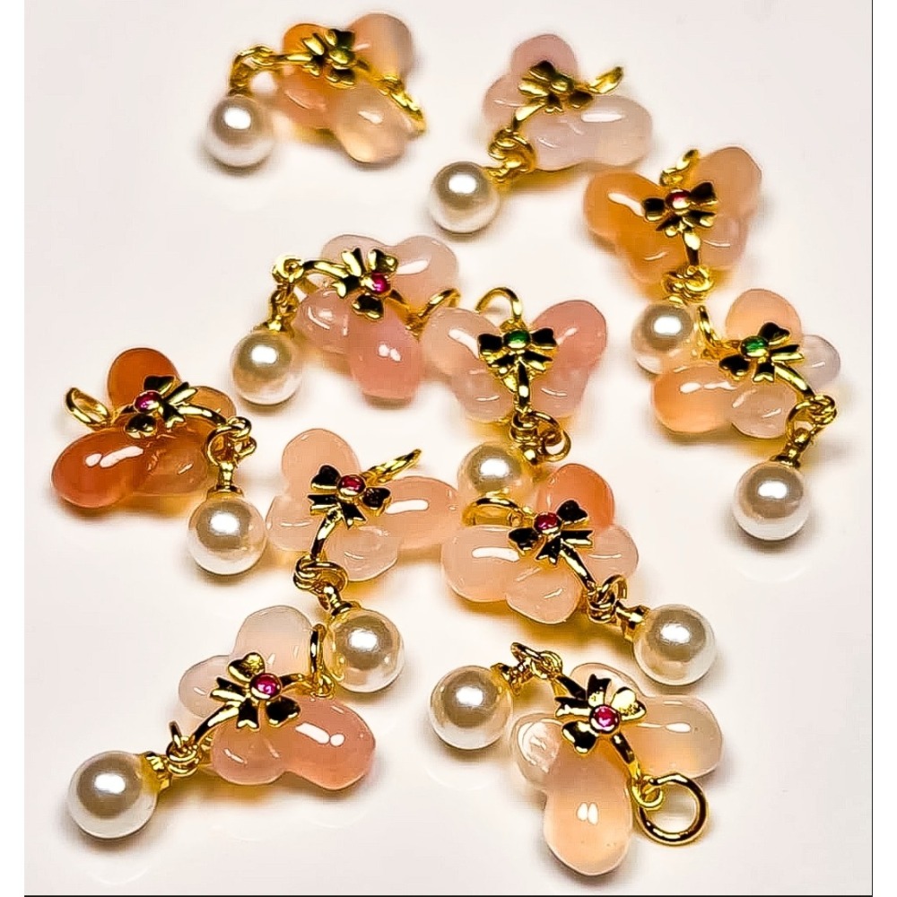 🦋天然瑪瑙蝴蝶 招財平衡辟邪擋煞助眠親和力 情人節母親節父親節慶生日送禮 瑪瑙蝴蝶項鍊吊墜子鎖骨墜小滴溜隨意扣耳環耳墜-細節圖2