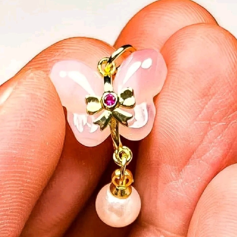 🦋天然瑪瑙蝴蝶 招財平衡辟邪擋煞助眠親和力 情人節母親節父親節慶生日送禮 瑪瑙蝴蝶項鍊吊墜子鎖骨墜小滴溜隨意扣耳環耳墜-細節圖3