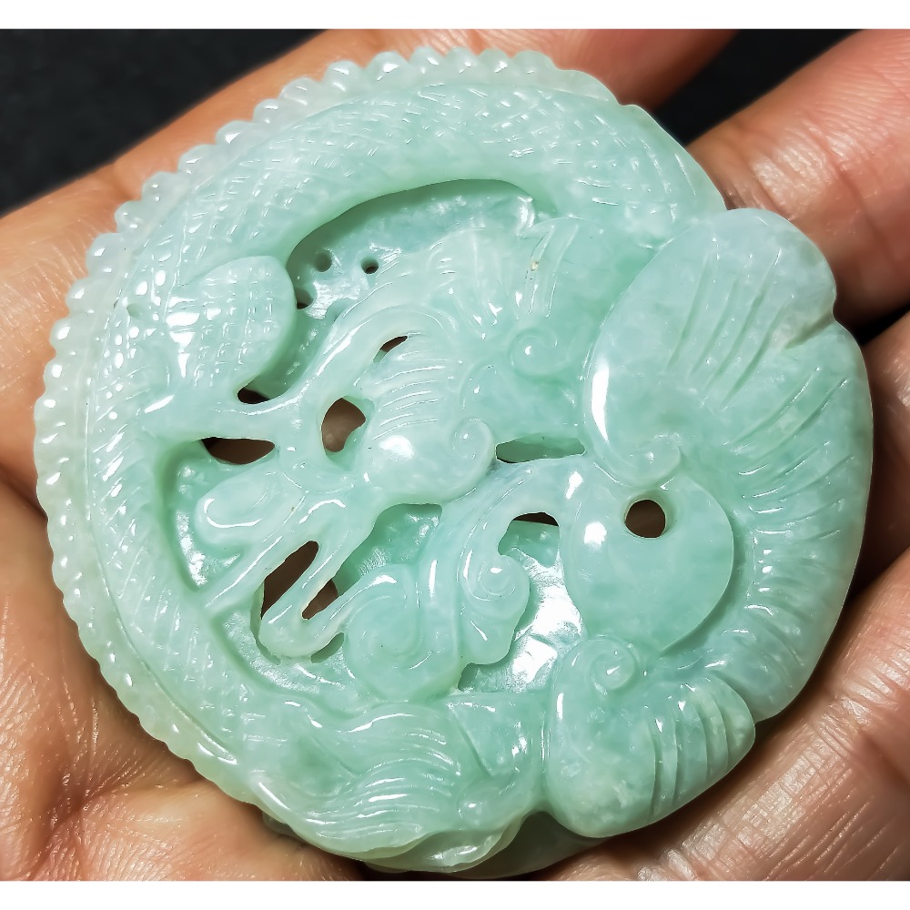 精品龍鳳如意 招人緣正緣招貴人助事業開運擋煞 情人節母親節父親節慶生日送禮 玉龍鳳如意翡翠龍鳳如意項鍊吊墜玉牌玉墜玉佩-細節圖2