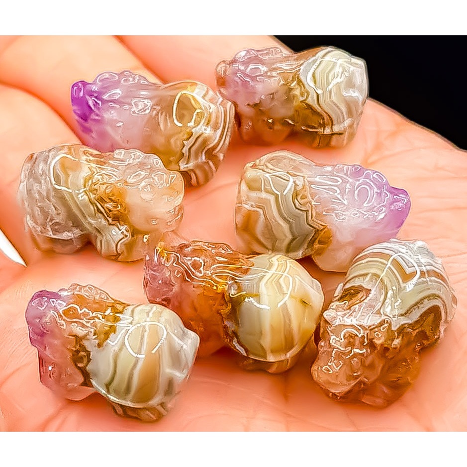 💰天然紫極光彩虹瑪瑙龍龜 招財招好運平衡助眠擋煞保平安 情人節母親節父親節慶生日送禮 極光彩虹瑪瑙吊墜鎖骨墜手鏈手珠手-細節圖3