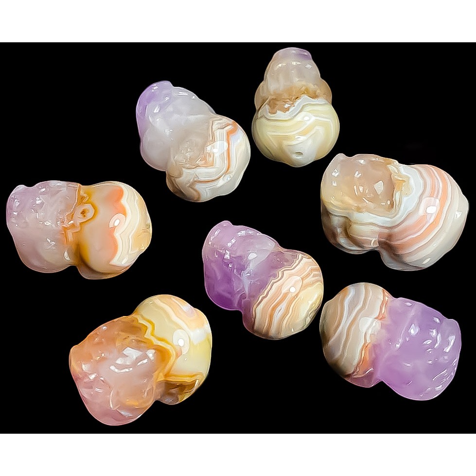 💰天然極光彩虹瑪瑙貔貅 招財招好運平衡助眠保平安 情人節母親節父親節慶生日送禮 紫極光彩虹瑪瑙貔貅吊墜鎖骨墜手鏈手珠手-細節圖3