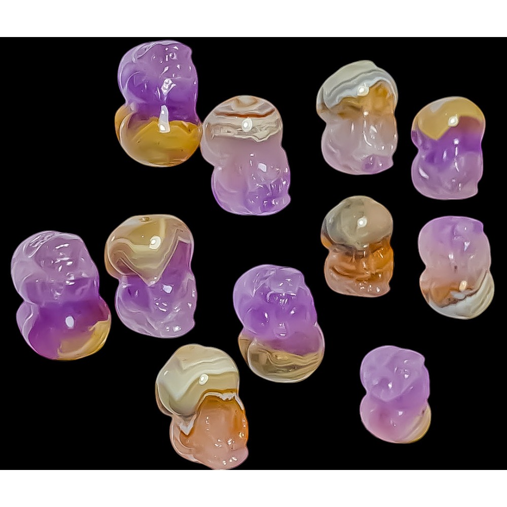 💰天然極光彩虹瑪瑙貔貅 招財招好運平衡助眠保平安 情人節母親節父親節慶生日送禮 紫極光彩虹瑪瑙貔貅吊墜鎖骨墜手鏈手珠手-細節圖4