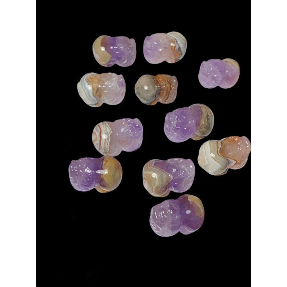 💰天然極光彩虹瑪瑙貔貅 招財招好運平衡助眠保平安 情人節母親節父親節慶生日送禮 紫極光彩虹瑪瑙貔貅吊墜鎖骨墜手鏈手珠手-細節圖6