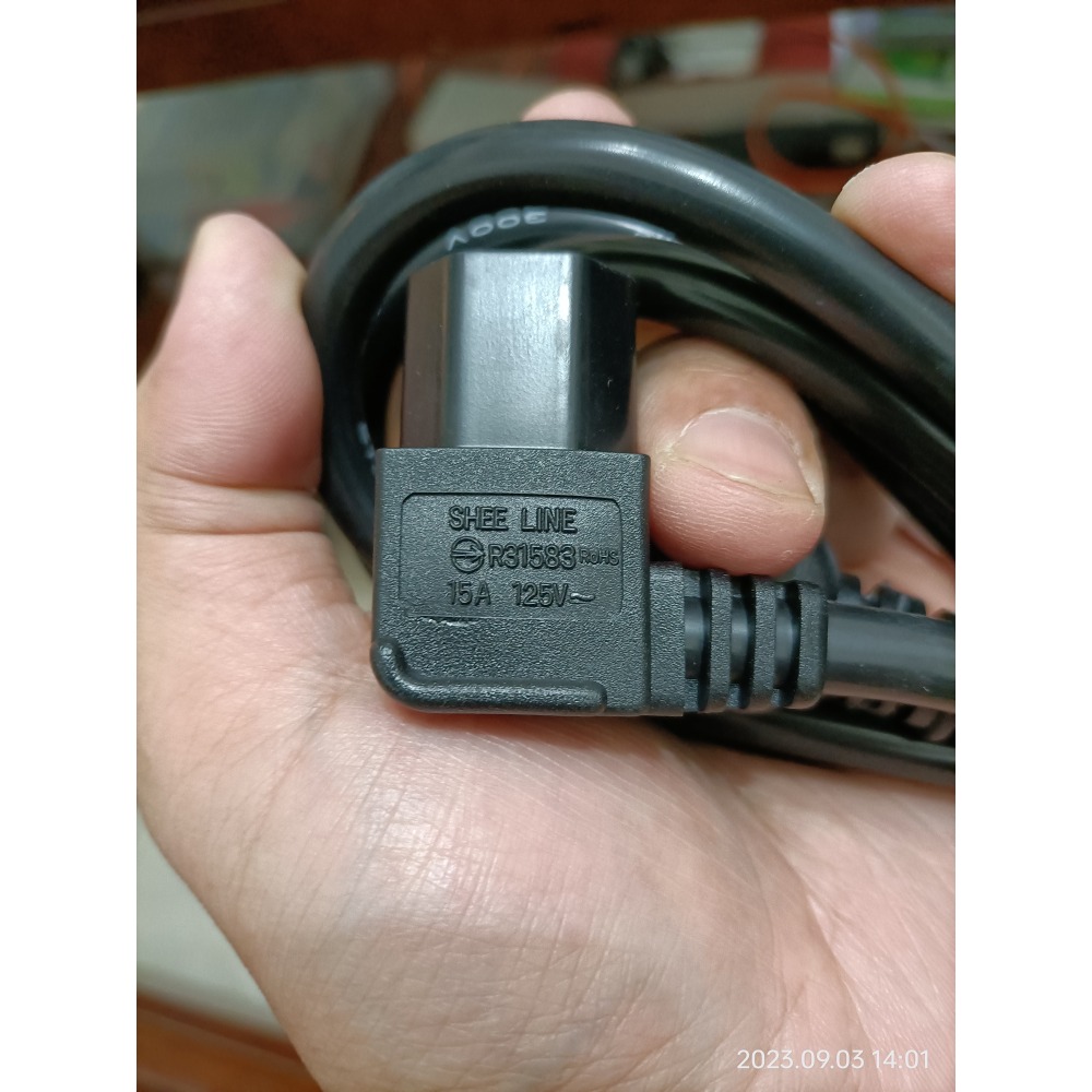 ★現貨，不含運價★1.8米 14AWG 15A耐電流 L型彎頭電源線 右彎 右側彎 品字母插 AC電源線 台灣製造🇹🇼-細節圖3