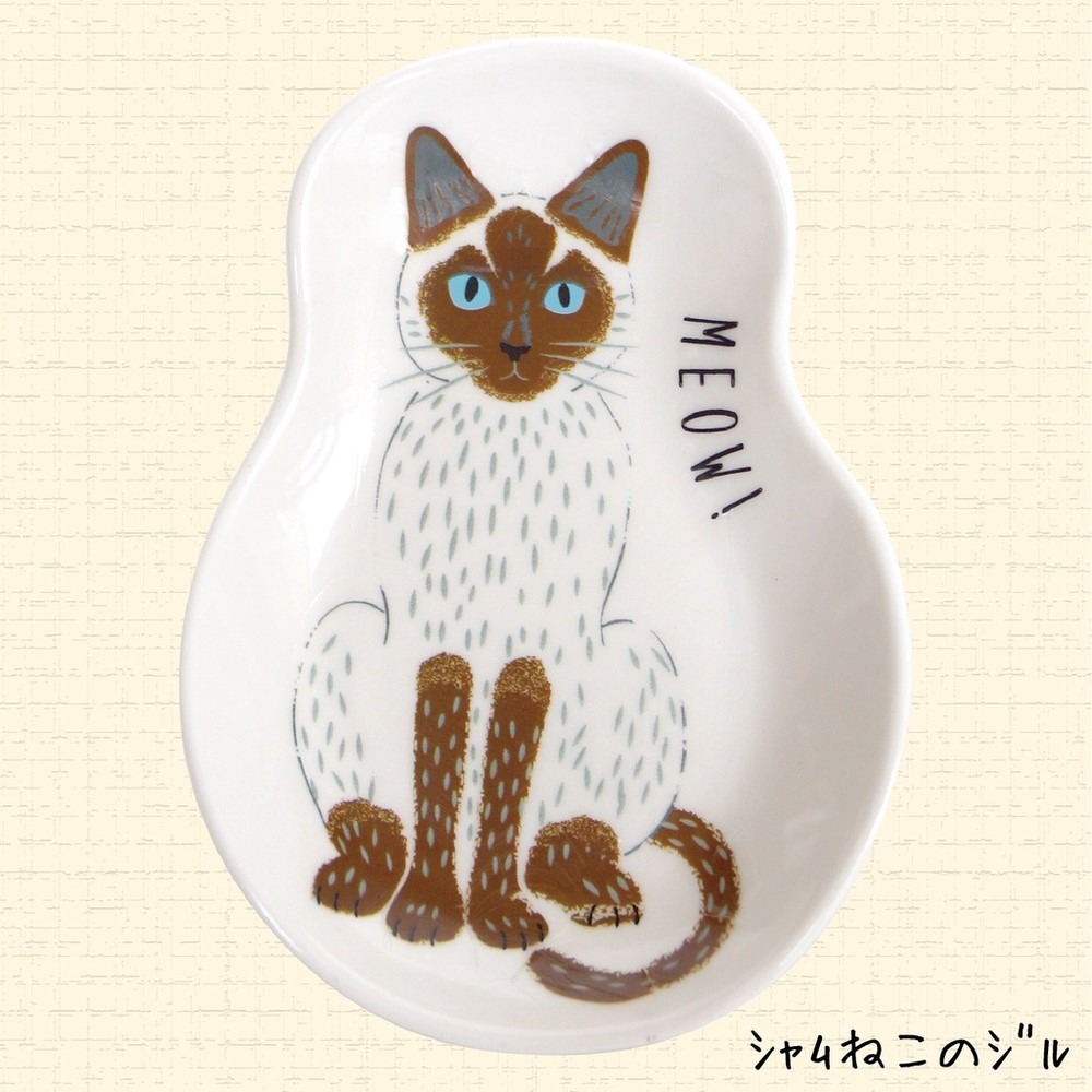 【現貨+預購】Meow!Meow! 貓咪 陶瓷 豆皿 醬料碟 茶包碟 點心盤 小倉陶器♡萌獸動物園♡-細節圖8