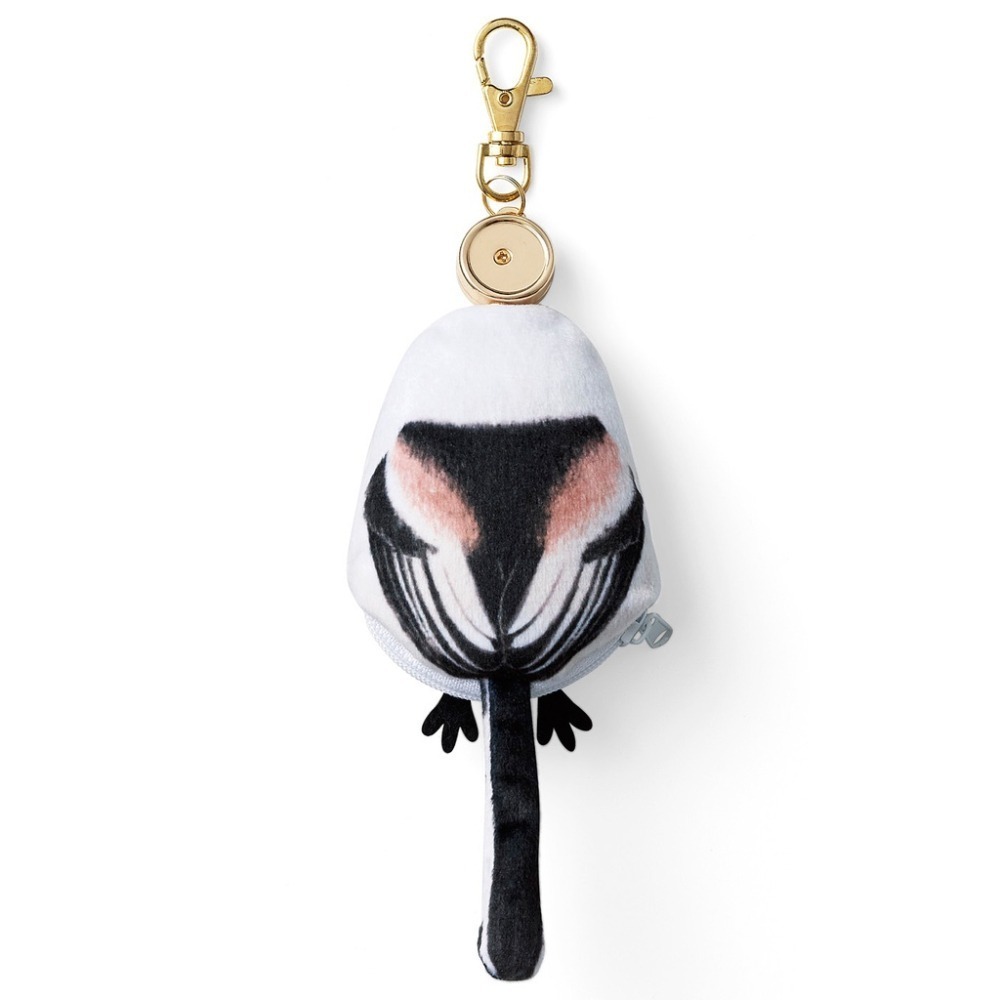 【現貨】FELISSIMO×YOU+MORE 銀喉長尾山雀 伸縮鑰匙包 吊飾 交換禮物 北海道精靈♡萌獸動物園♡-細節圖3
