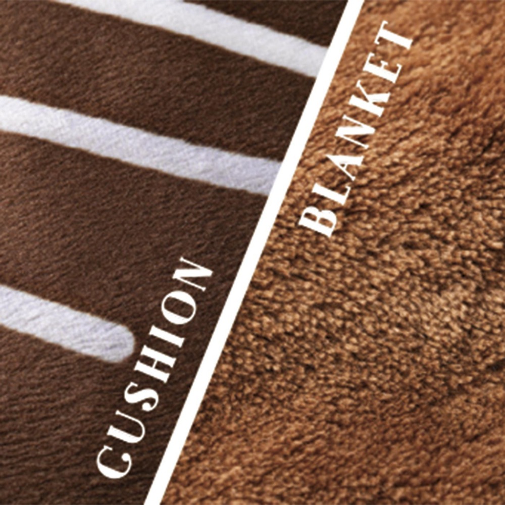 【現貨】FELISSIMO×YOU+MORE 融化BONBON巧克力 絨毛毯 兩用抱枕♡萌獸動物園♡-細節圖4