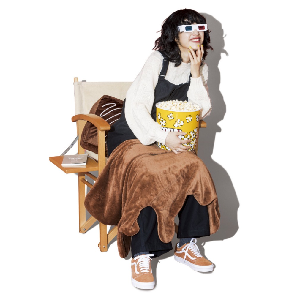 【現貨】FELISSIMO×YOU+MORE 融化BONBON巧克力 絨毛毯 兩用抱枕♡萌獸動物園♡-細節圖6