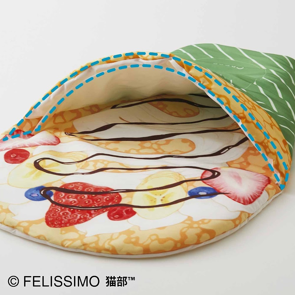 【現貨】FELISSIMO 貓部🐱甜心草莓聖代造型 寵物睡墊 寵物毯 貓窩 寵物窩 狗窩 寵物床♡萌獸動物園♡-細節圖4