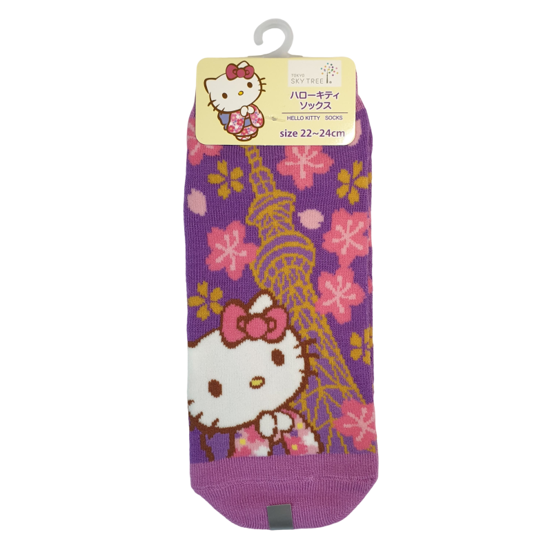 【現貨】Sky Tree×Hello Kitty 東京晴空塔限定凱蒂貓短襪♡萌獸動物園♡-細節圖2