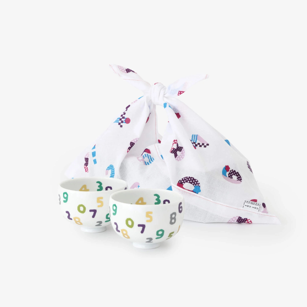 【預購】SOU SOU 期間限定 20週年紀念十數小巾折 茶碗套組♡萌獸動物園♡-細節圖2