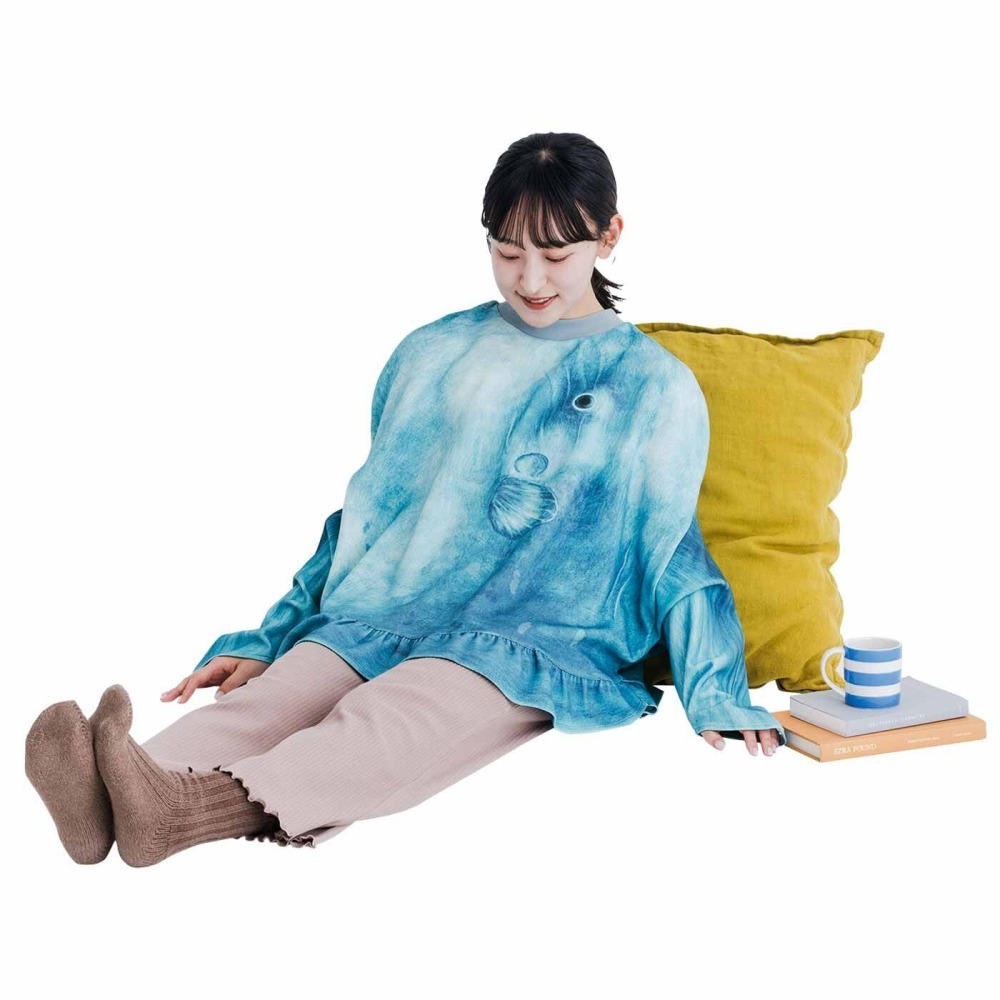 【預購】FELISSIMO×YOU+MORE 翻車魚家居服 曼波魚長袖上衣 男女T恤♡萌獸動物園♡-細節圖6