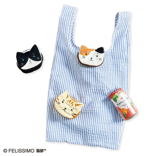 【現貨】FELISSIMO×貓部 貓咪可收納環保袋 購物袋 買菜袋 三花 賓士 虎斑♡萌獸動物園♡
