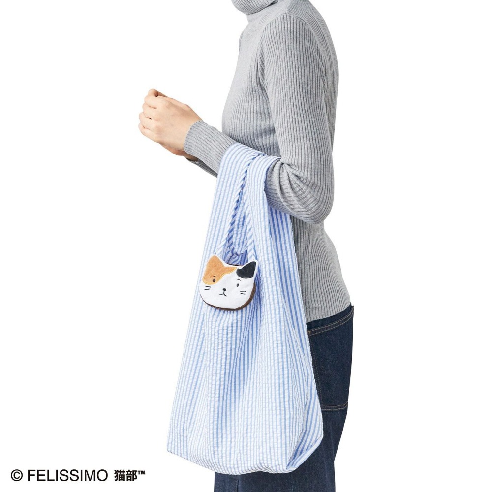 【現貨】FELISSIMO×貓部 貓咪可收納環保袋 購物袋 買菜袋 三花 賓士 虎斑♡萌獸動物園♡-細節圖3