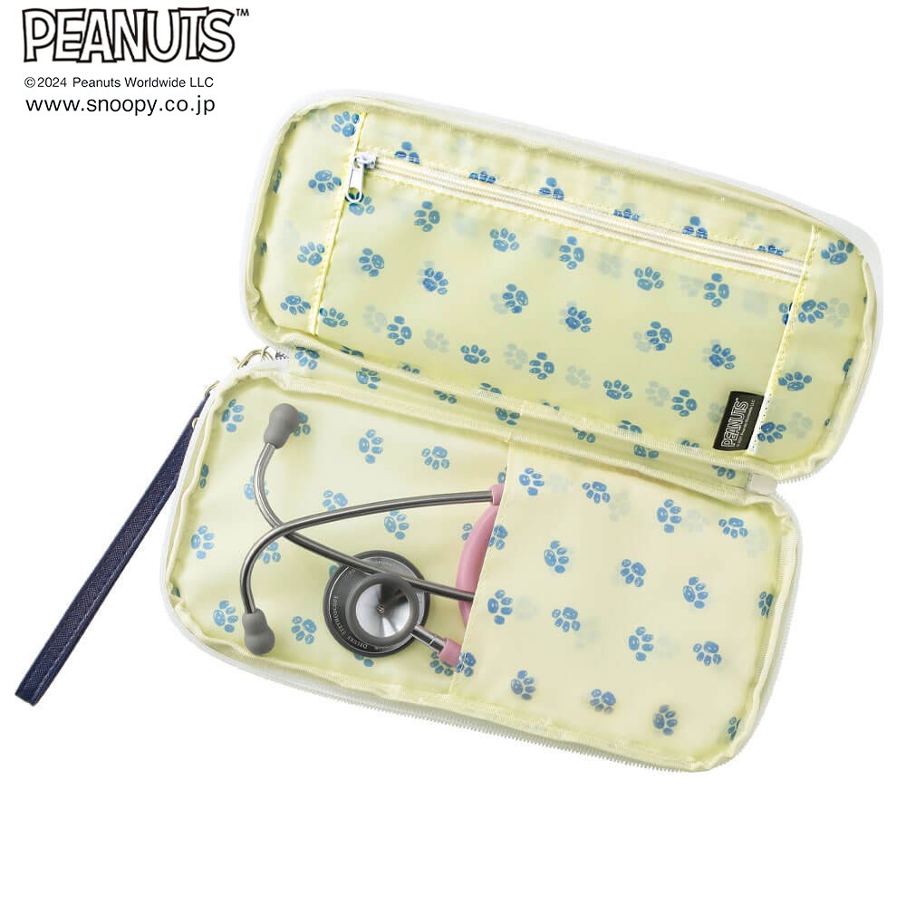 【現貨】NURSERY 史努比多功能拉鍊收納盒 聽診器保護盒 收納袋 snoopy peanuts♡萌獸動物園♡-細節圖2